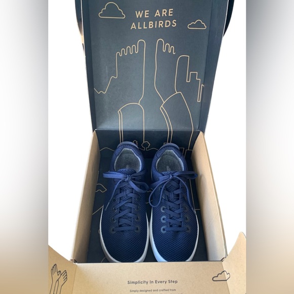 Allbirds Wool Piper Men’s Shoes Dogwood Navy Blue Size 9 GUC - Picture 2 of 11